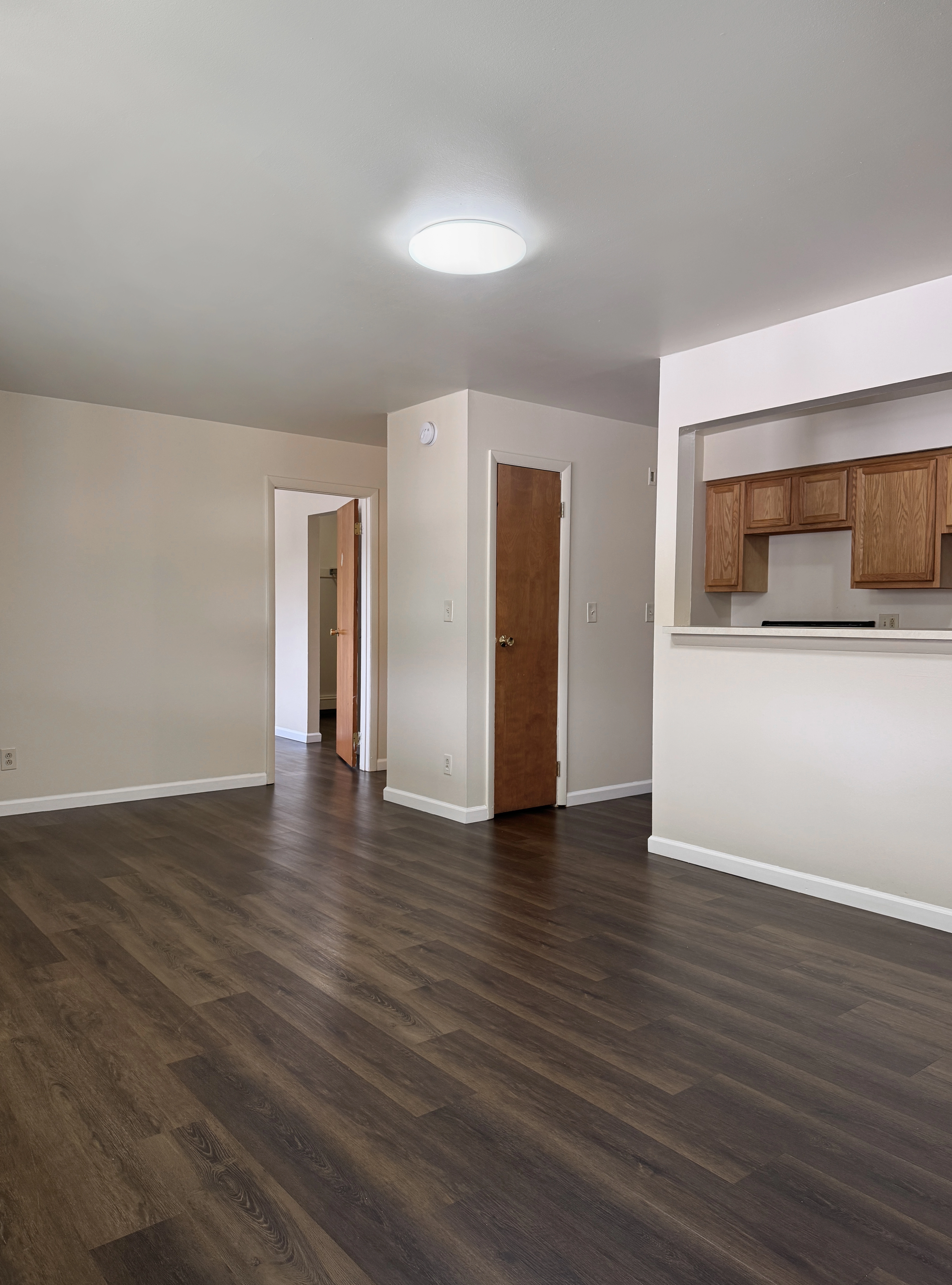 Living area inside a Park Plaza Manor apartment.